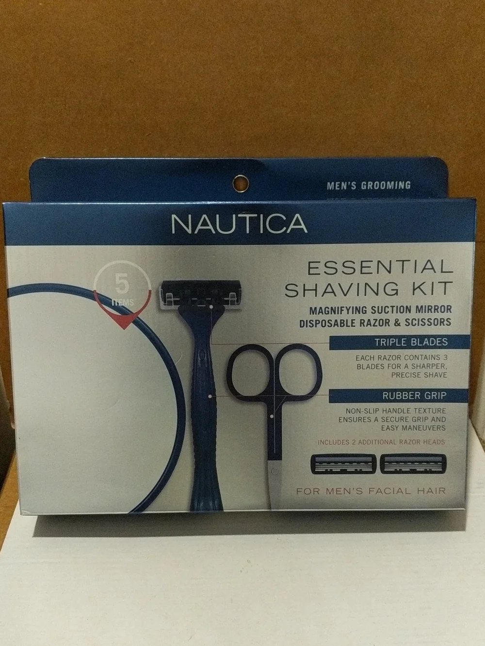 Nautica Essentials Grooming Shaving Kit Five (5) pc. Set NEW